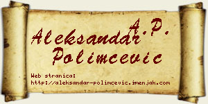 Aleksandar Polimčević vizit kartica